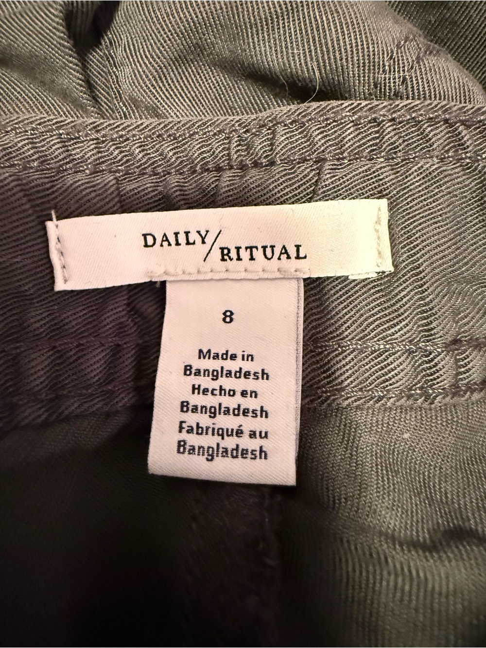 Daily Ritual Men's Charcoal Drawstring Joggers - Picture 3 of 3